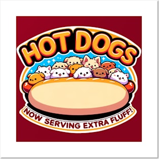 Hot Dogs Now Serving Extra Fluff Posters and Art